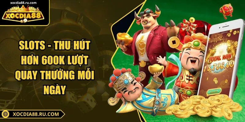Slots - Thu hút hơn 600K lượt quay thưởng mỗi ngày
